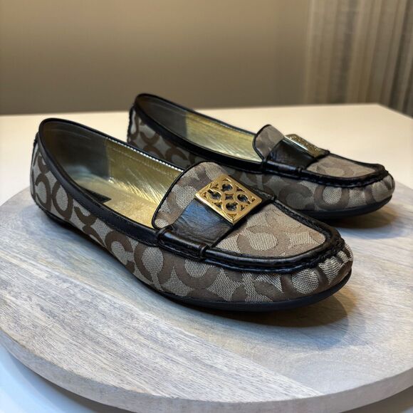 Coach Brown and Black Loafers - Picture 1 of 10